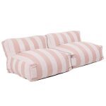 Salon de jardin modulable avec 2 chauffeuses rose poudr� mixi oviala