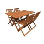 Salon de jardin repas hongkong 4 - maple - marron clair Salon de jardin repas hongkong 4 - maple - marron clair