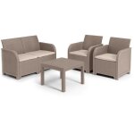 Salon de jardin - en résine imitation rotin tressé - allibert by keter - 4 personnes - sanremo - cappuccino ... Salon de jardin - en résine imitation rotin tressé - allibert by keter - 4 personnes - sanremo - cappuccino ...