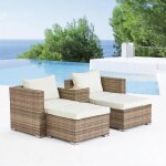 Moana salon jardin rsine naturel & cru 4 places