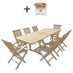 Salon de jardin en teck amara 8 / 10 places