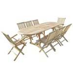 Salon de jardin en teck mahui 8 / 10 places