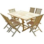 Salon de jardin en teck serang 6 / 8 places