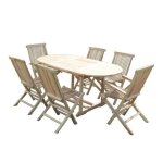 Salon de jardin en teck solo 4 chaises et 2 fauteuils