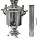 Samovar au charbon de bois en acier inoxydable 5 litres avec gril de thire