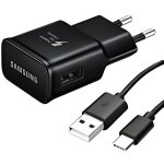 Samsung ep - ta20ebe - chargeur usb - c original  charge rapide pour galaxy s8 s8 + note 8 noir 15 m ...