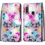 Pour samsung galaxy a20e coque tui pu leather cuir portefeuille anti - rayures protection cover emplacement ...