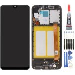 Pour samsung galaxy a20e vitre tactile + ecran lcd + avec cadre noir + kit outils + colle b7000