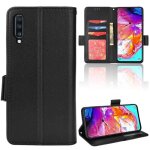 Pour samsung galaxy a70 housse tlphone flip en pu cuir etui samsung galaxy a70 tui de protection noir ...