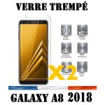 Pour samsung galaxy a8 2018 - pack de 2 film verre tremp - protection ecran