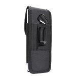 Pour samsung galaxy note 20 ultra (2021) tui housse ceinture verticale cuir nylon - noir