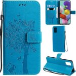 Samsung galaxy note 20 ultra coque motif arbre chat pu cuir flip housse tui cover case wallet portefeuille ...