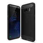 Pour samsung galaxy s8 sm - g950f (5. 8" ) silicone housse etui anti - rayures fibre de carbone coque ...