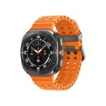 Samsung galaxy watch ultra 2025 47mm lte gris (titanium gray) y correa marine band naranja l705