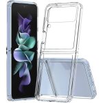 Pour samsung galaxy z flip 4 coque de t�l�phone pliable transparente protection contre les chutes dairbag ...