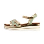 Sandales compens�e � bride the divine factory - vert deau
