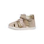 Sandale cuir geox macchia b254va - beige - platinium