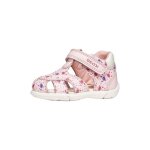 Sandales cuir geox zapito - rose clair - blanc