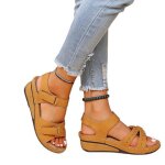 Sandales femme - marron - sandale de plage en cuir pu chaussures confort �t� taille 35 - 42