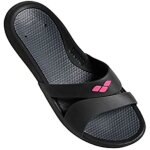 Sandales de piscine - arena - nina - semelle douce - grande adhrence - couleur blanc / gris / magenta ...