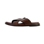 Sandales plates � enfiler elong - marron