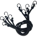 Sandow tendeur lastique 80cm avec crochets - lot de 4 12 mm noir