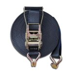 Sangle darrimage avec tendeur à cliquet basique 20m noir 2500dan Sangle darrimage avec tendeur à cliquet basique 20m noir 2500dan