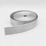 Sangle nylon polyester 25mm gris argent brillant pour sacs  dos main lunch bag couture anse accessoires ...