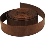 Sangle nylon polyester 25mm marron fonc brillant pour sacs  dos main lunch bag couture anse accessoires ...