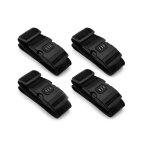 Sangles de valise - premium - 4x - 100 - 180 cm - antivol - noir - rglables