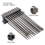Sans trous - t10 - jeuembouts de tournevis torx magnétiques de 150mm de long têtes de tournevis électriques ... Sans trous - t10 - jeuembouts de tournevis torx magnétiques de 150mm de long têtes de tournevis électriques ...