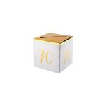 Tirelire - santex - 6186 - 70 - 70 ans - m�tallis�e dor�e - carr�e 20x20x20 cm - ouverture pour enveloppes ...