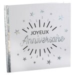 Livre dor - santex - 6651 - 4 - joyeux anniversaire - couverture rigide - 20 pages blanches