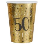 Santex 6788 - 50 sachet de 10 gobelets �ge �tincelant m�tal 50 ans