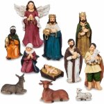 Santons de nol - non spcifi - kit de 11 figurines - rsine - multicolore - 75 cm