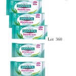 Sanytol lot 5 x 72 : 360 lingettes dsinfectantes multi - usages
