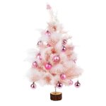 Sapin de nolarbre de nol en plumes artificielles avec lumires led mini arbre de nol clair boule ...