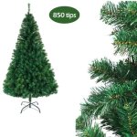 Sapin de nol artificiel 165 cm avec support de fer dcoration ftes arbre de nol 850 branches - vert ...