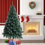 Sapin de nol artificiel 180 cm avec support de fer dcoration ftes arbre de nol 650 branches - vert ...
