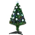 Sapin de nol artificiel - amoune - 90 cm - lumineux led multicolore - 90 branches - support inclus
