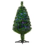 Homcom sapin de noël artificiel lumineux 90h cm fibre optique multicolore + support pied 90 branches ... Homcom sapin de noël artificiel lumineux 90h cm fibre optique multicolore + support pied 90 branches ...