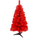 Sapin de nol artificiel - 90 cm - rouge - support robuste - dcoration intrieure