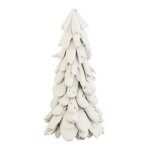 Sapin de nol  poser bois flott 50cm blanc