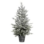 Sapin de noël frosty 100cm vert floqué blanc à paillettes feeric lights & christmas Sapin de noël frosty 100cm vert floqué blanc à paillettes feeric lights & christmas