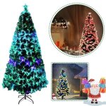 Sapin de noël lumineux - aufun - 240cm - led changement de couleur - fibre optique - support métal Sapin de noël lumineux - aufun - 240cm - led changement de couleur - fibre optique - support métal