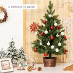 Sapin de noël miniature - décoration de table - 60 cm - style rétro - sans Éclairage - 50 branches - ... Sapin de noël miniature - décoration de table - 60 cm - style rétro - sans Éclairage - 50 branches - ...