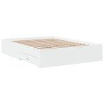 Sarazjy�blanc cadre de lit - kenneth - 2 personnes - avec tiroirs sans matelas blanc 120 x 190cm - 4618 ...