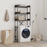 Sarazyj�armoire haute / meuble wc - brown oak �tag�re de lave - linge - ch�ne marron - 67x25x163 cm - ...