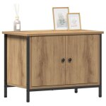 Sarazyj�banc tv - meuble hifi - marron meuble tv - ch�ne artisanal - 60 x 35 x 45 cm - bois ding�nierie ...