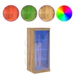 Sarazyj�buffet bahut kenneth - led - meuble de rangement ch�ne artisanal 41x37x100cm - bois ding�nierie ...